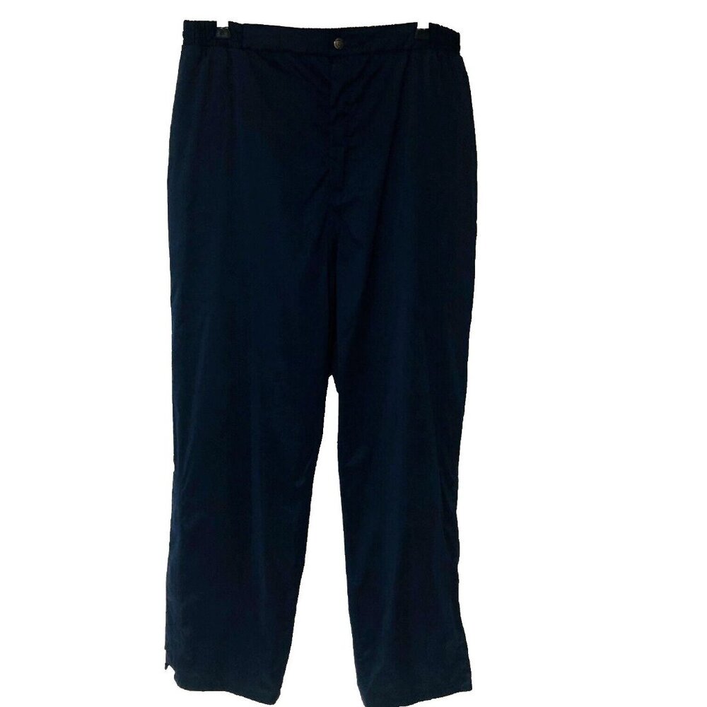 Sunice Mens Golf Track Pants Rain Navy Lined Leg Zip‎ Activewear Utility M